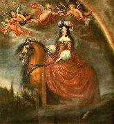Francisco Rizi Equestrian portrait of Marie Louise d'Orleans oil painting on canvas
